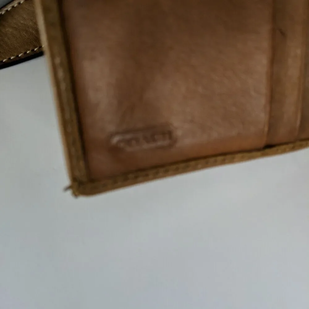 COACH Legacy Vintage Brown Leather Drawstring Backpack 9569 2005 Matching Wallet
